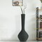 Tall Floor Vase, Modern Charcoal Grey Extra Large Floor Vase, 38-inch Trumpet Style Plastic Rope Vase, Decorative Lightweight Vase, for the Entryway, Dining Room, Living Room, or Bedroom